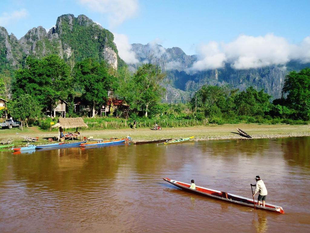 Villa Nam Song Vang Vieng Bagian luar foto